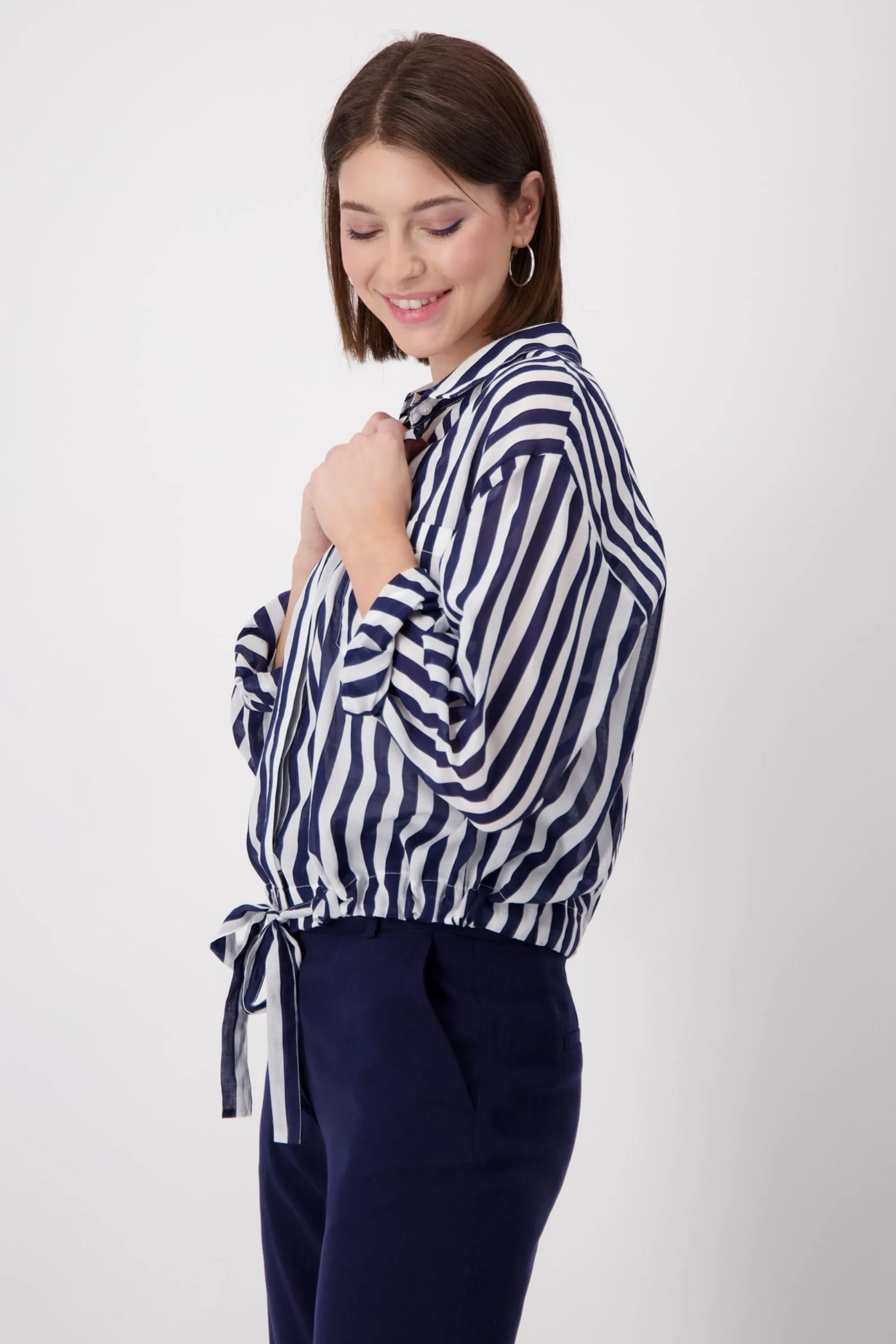 STRIPE BLOUSE - 408845MNR