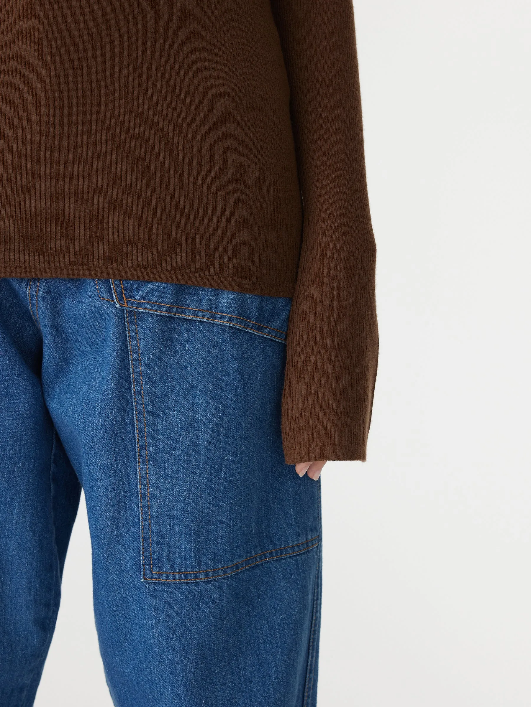 superfine merino raised neck