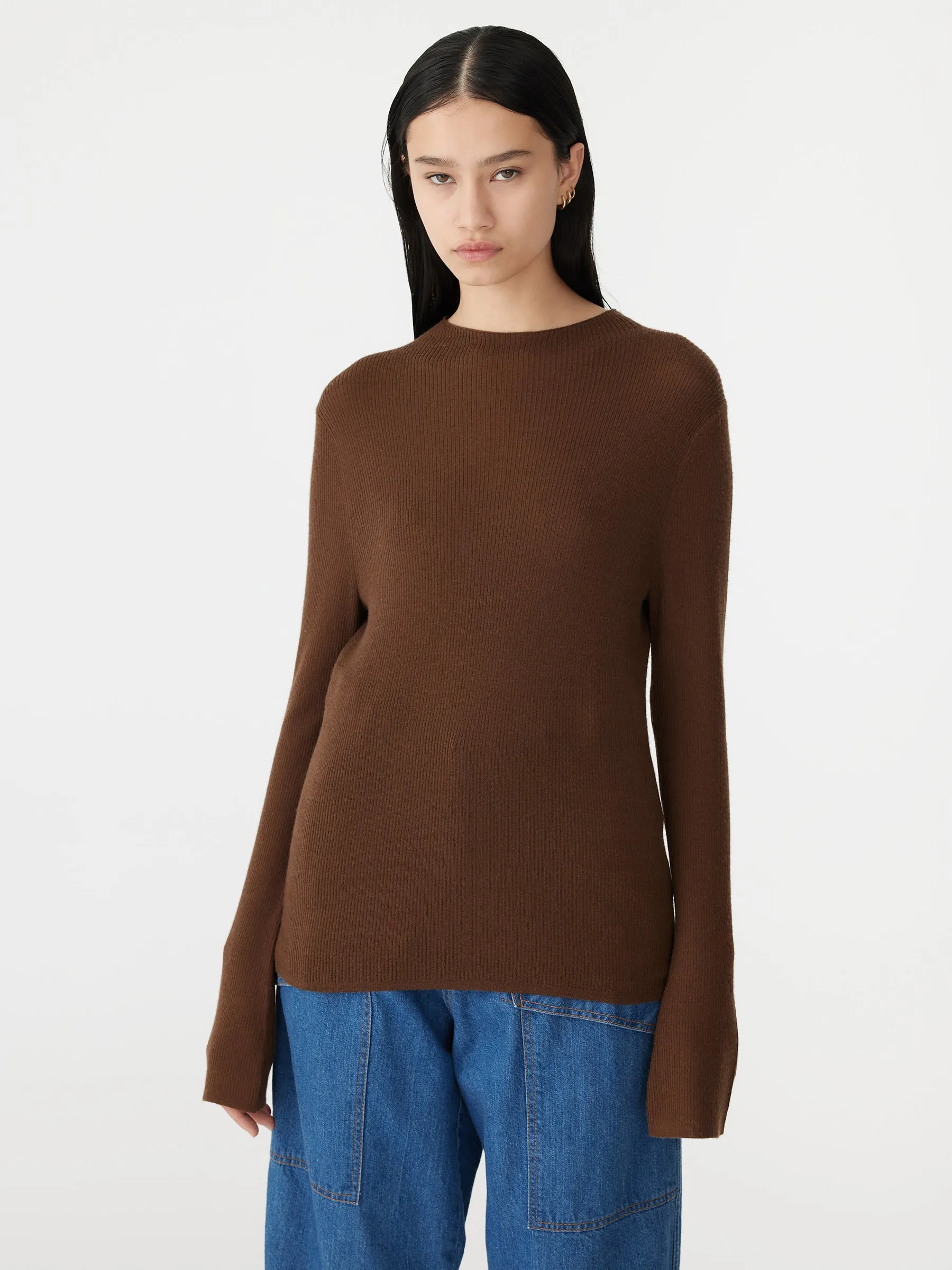 superfine merino raised neck