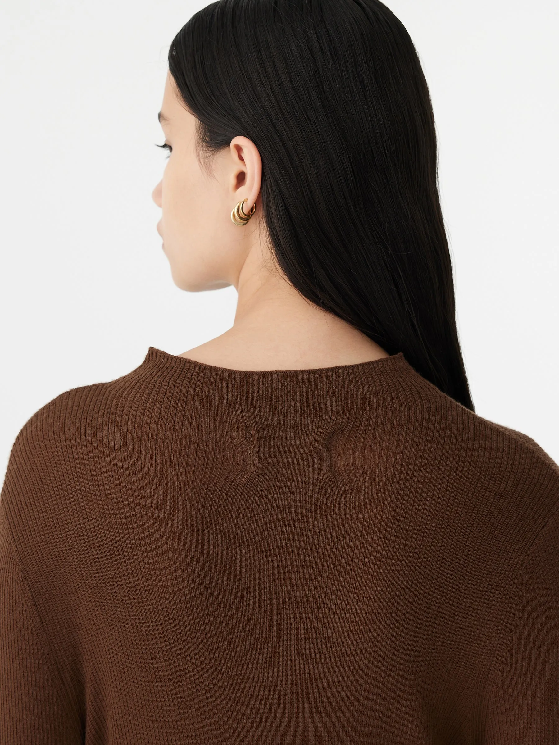 superfine merino raised neck
