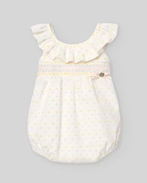 Swiss Dot Smocked Bubble