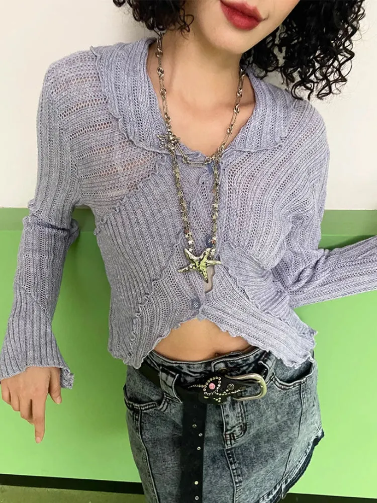 Tight wool knit cardigan【s0000007408】