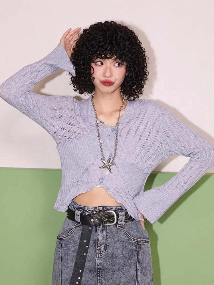 Tight wool knit cardigan【s0000007408】