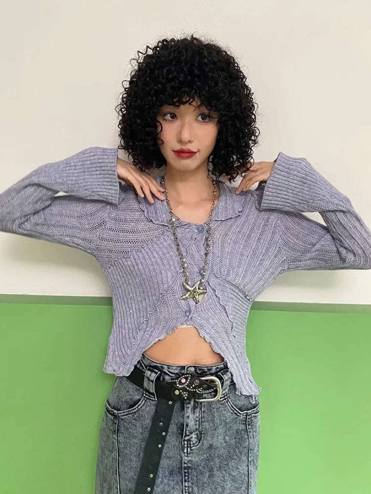 Tight wool knit cardigan【s0000007408】