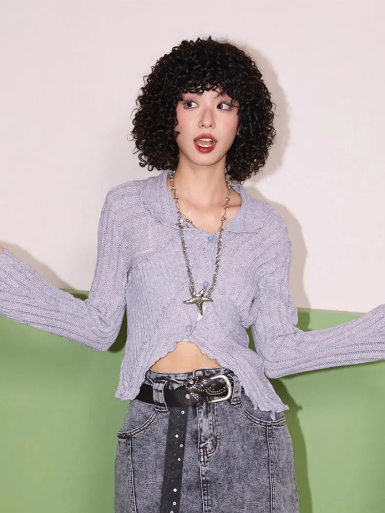 Tight wool knit cardigan【s0000007408】