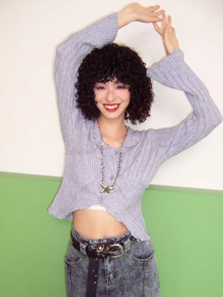 Tight wool knit cardigan【s0000007408】
