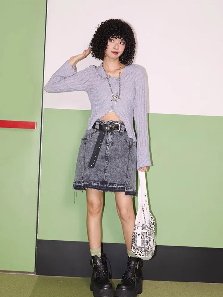 Tight wool knit cardigan【s0000007408】