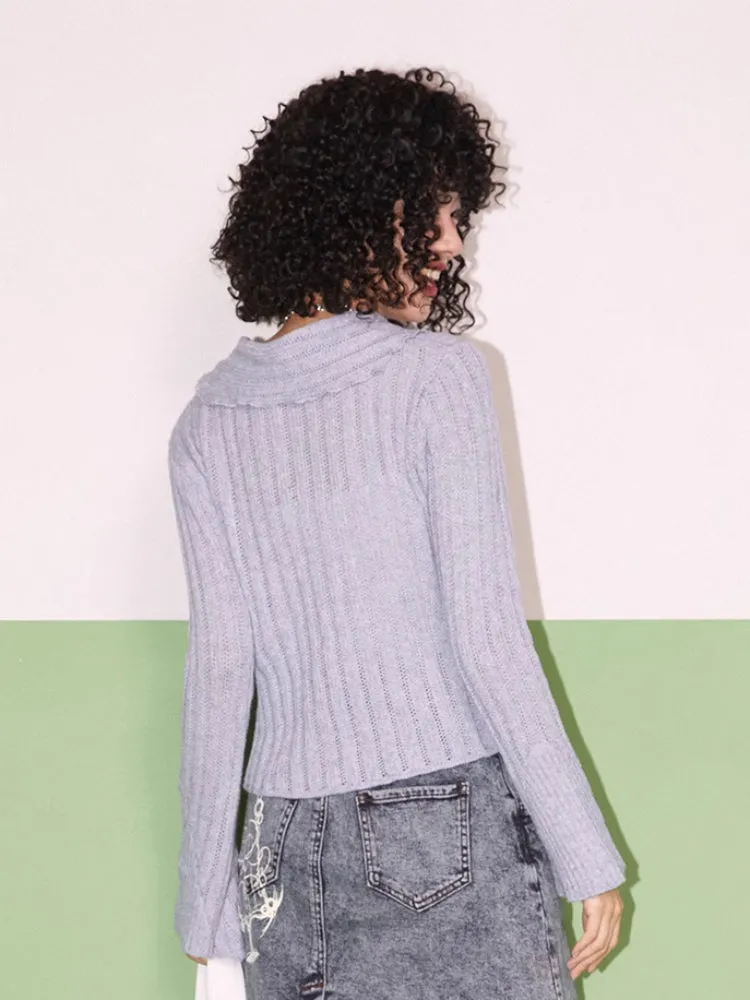 Tight wool knit cardigan【s0000007408】