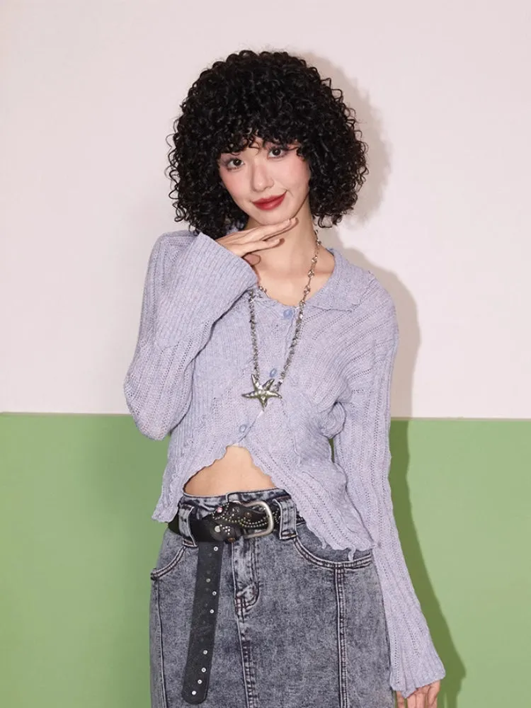 Tight wool knit cardigan【s0000007408】
