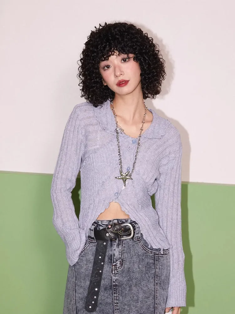 Tight wool knit cardigan【s0000007408】