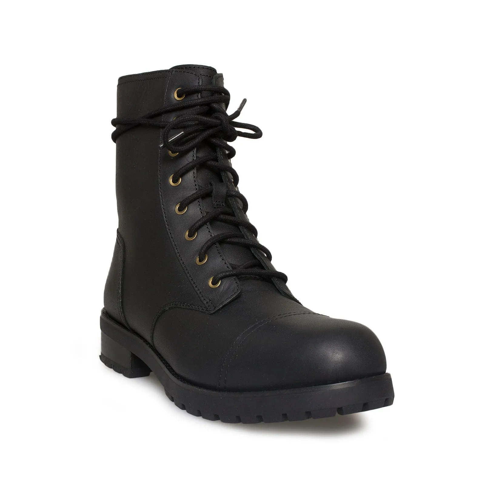 Sure! Heres an optimized title for your e-commerce product:

UGG Kilmer Black Leather Waterproof Winter Ankle Boots for Women/Men

Feel free to adjust the gender-specific terms if the product is designed specifically for one gender.