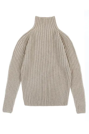 Utö Wool Sweater  length Beige