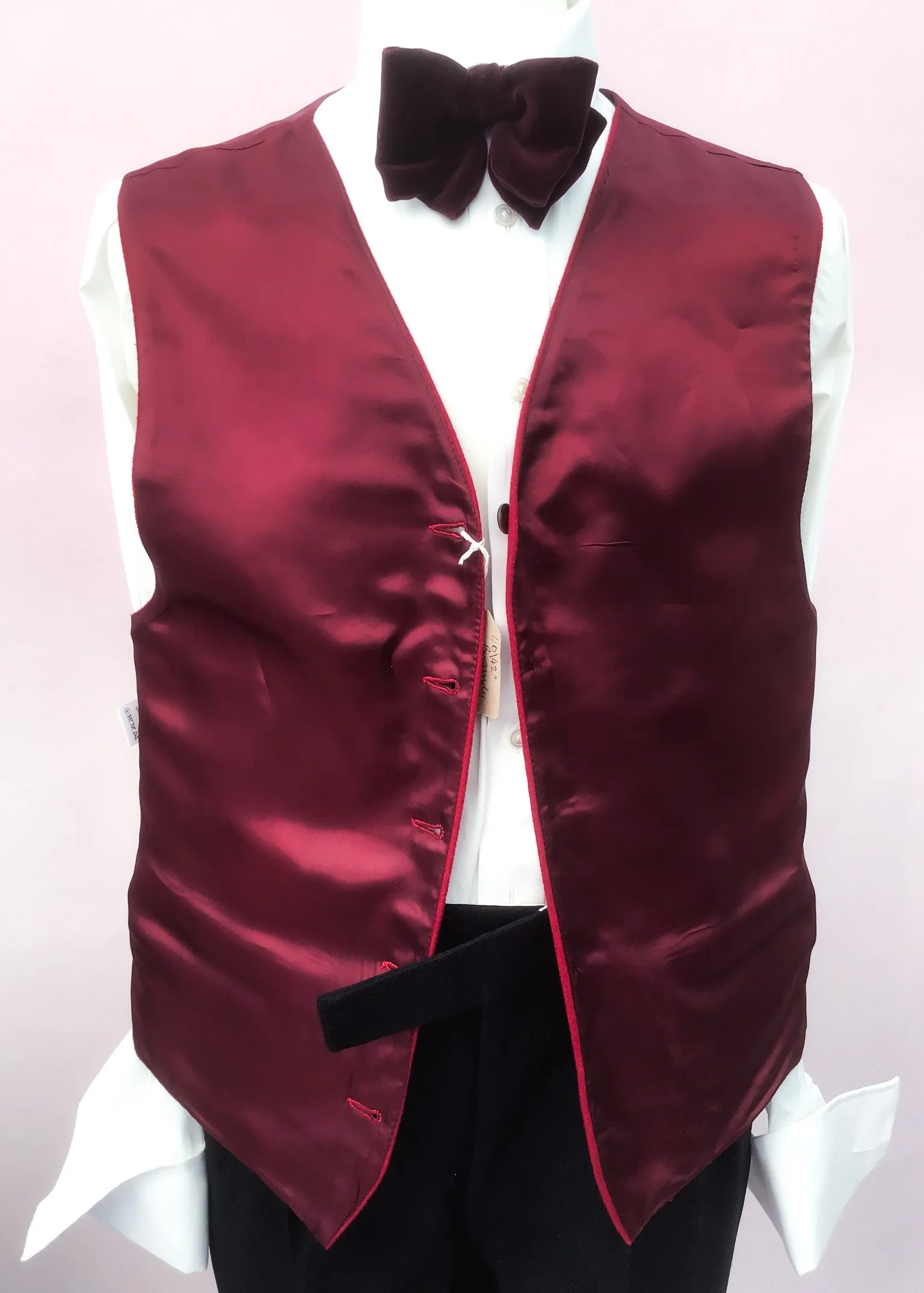 Vintage Burton Wine Colour Wool Waistcoat