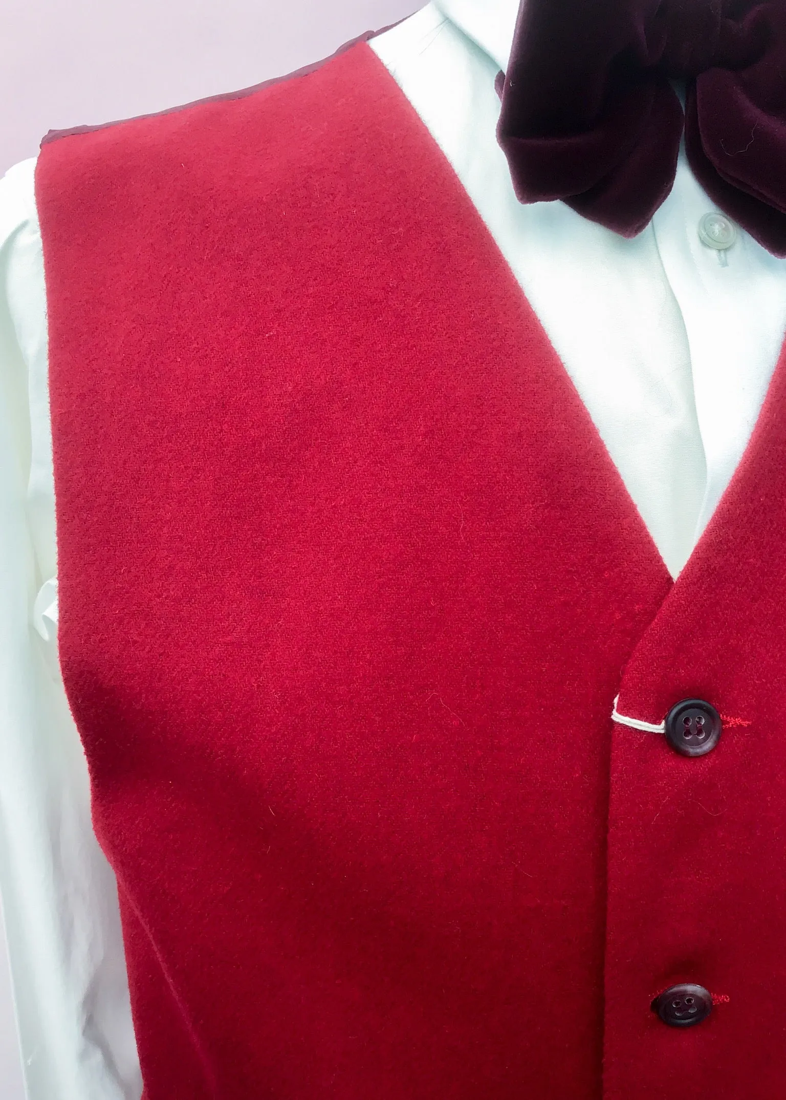 Vintage Burton Wine Colour Wool Waistcoat