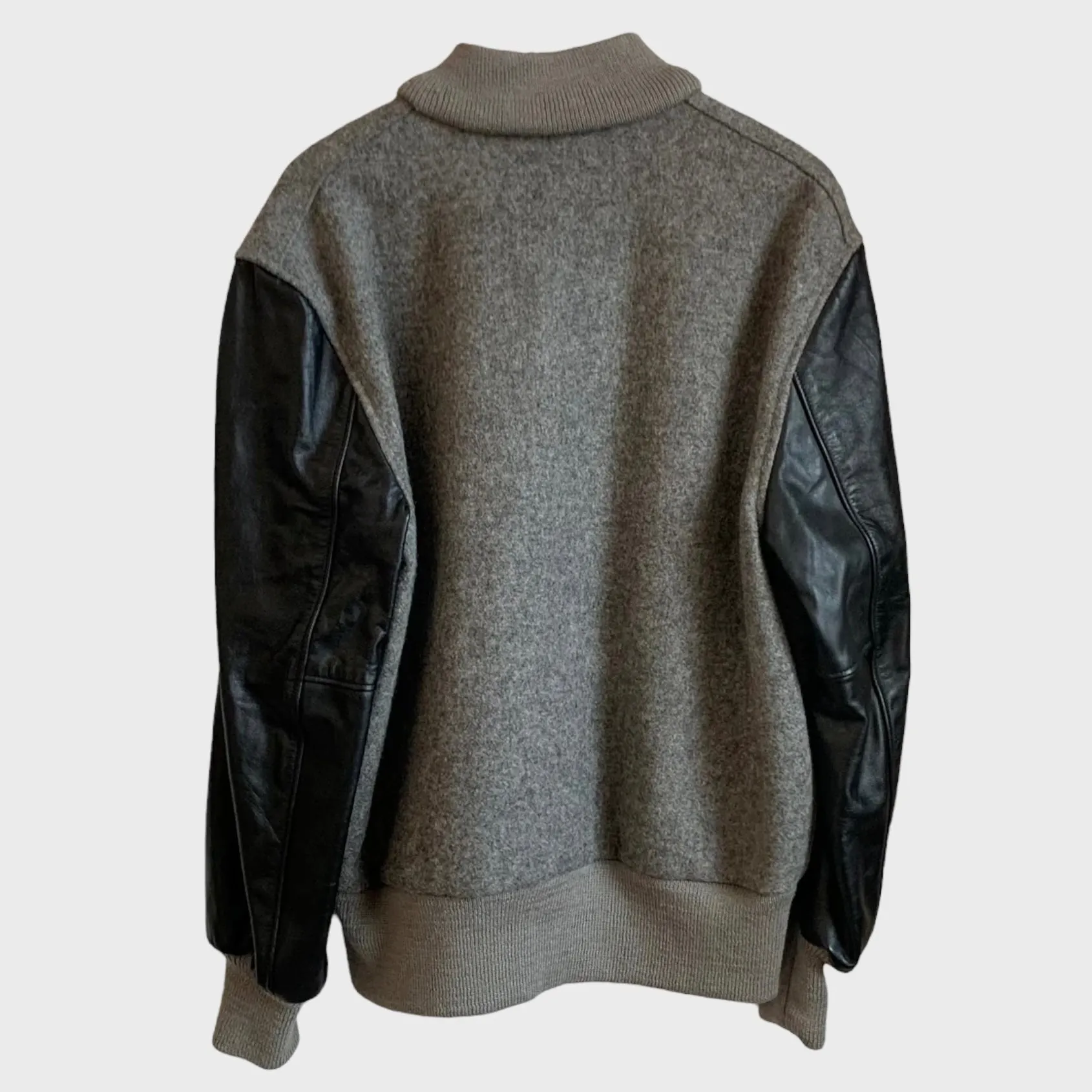 Vintage Gray & Black Letterman Jacket Size 40