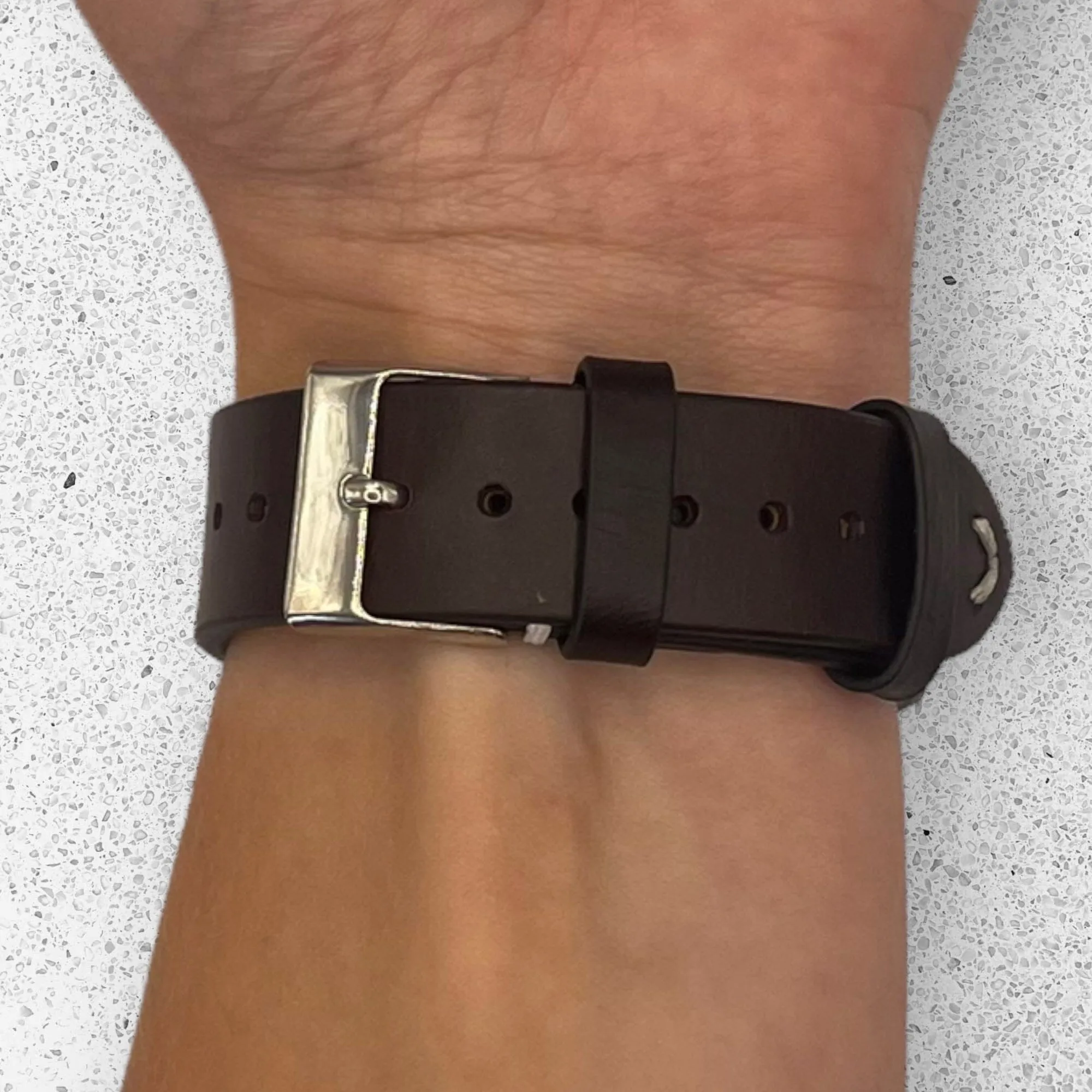 Vintage Oiled Leather Watch Straps Compatible with the Huawei Watch 2 Classic