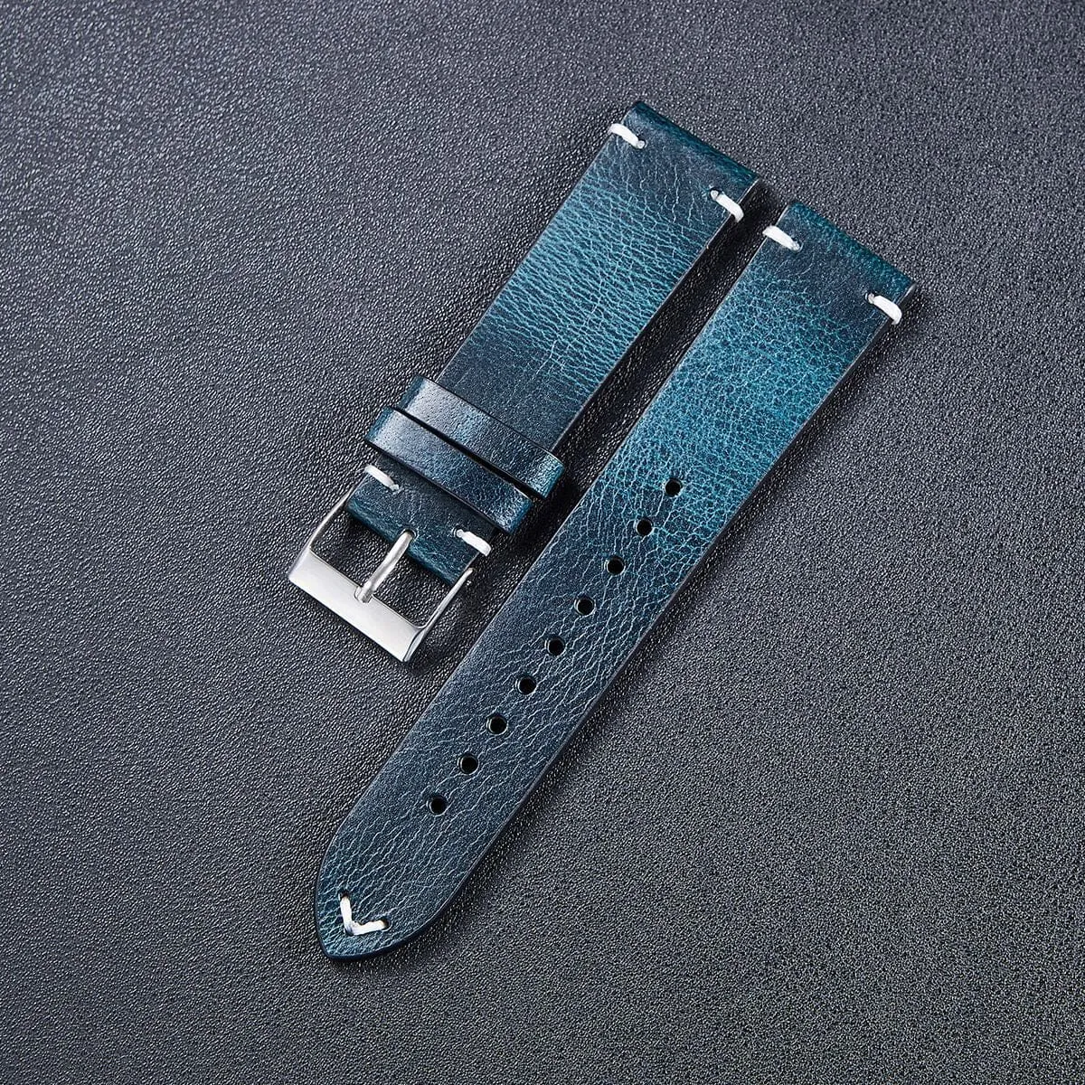 Vintage Oiled Leather Watch Straps Compatible with the Huawei Watch 2 Classic