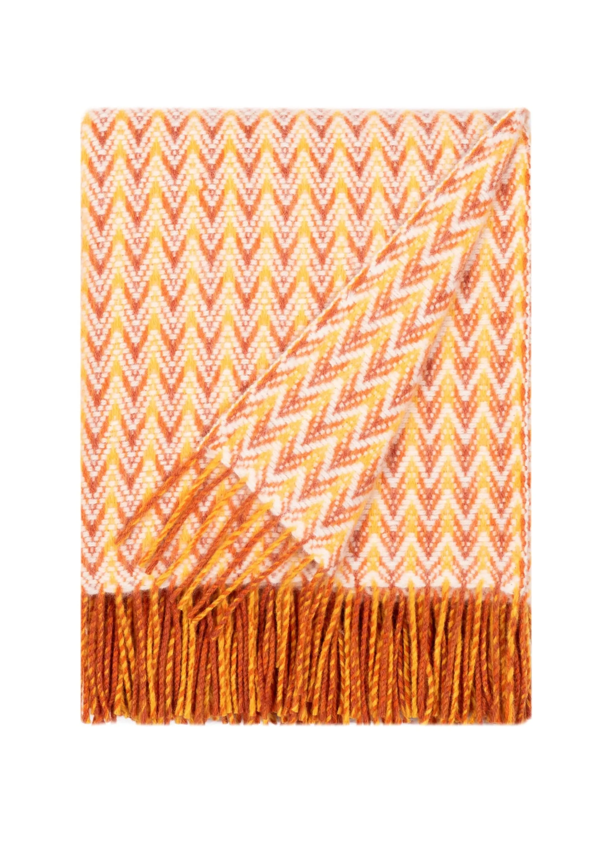Wave Wool Design blanket throw - Red