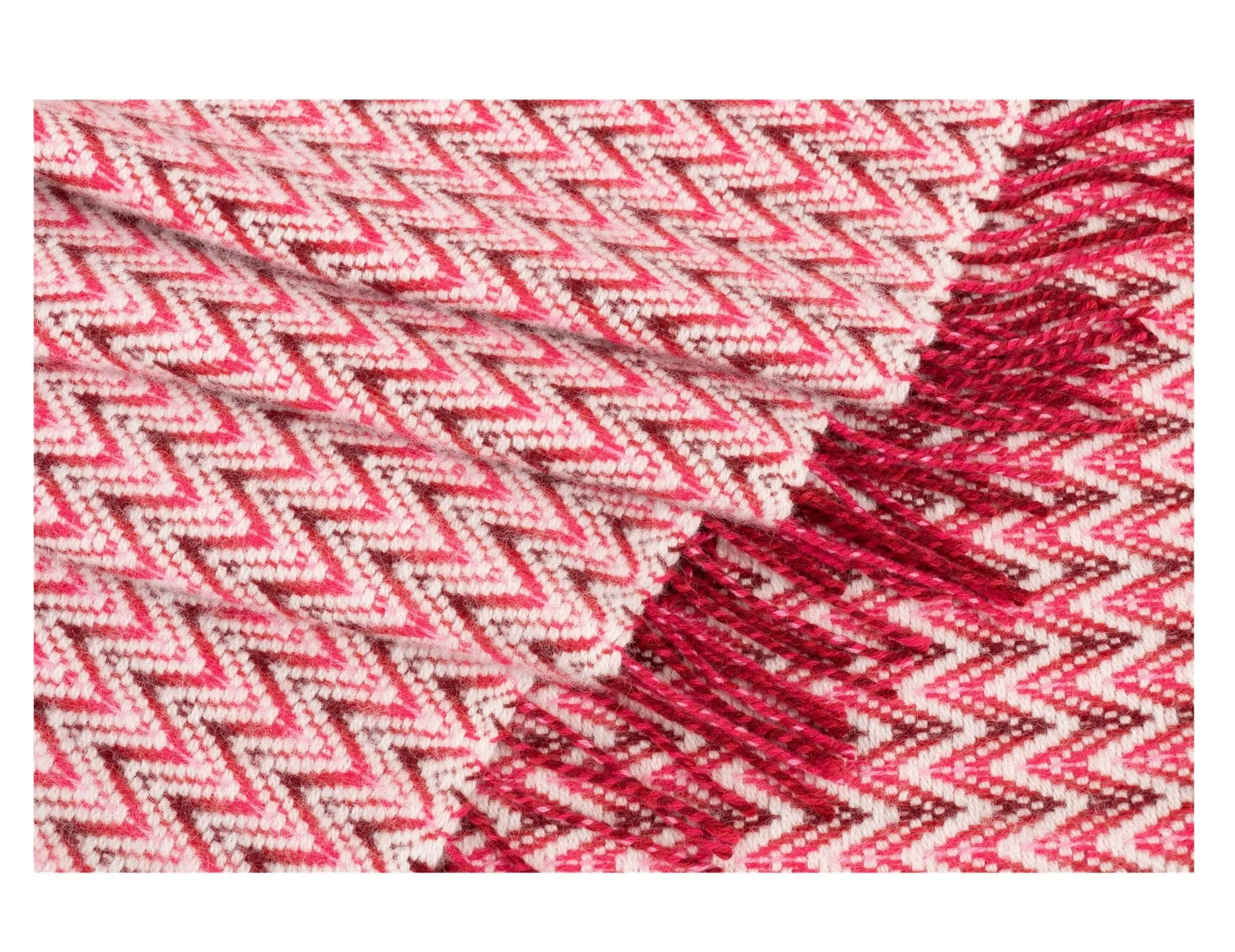 Wave Wool Design blanket throw - Red