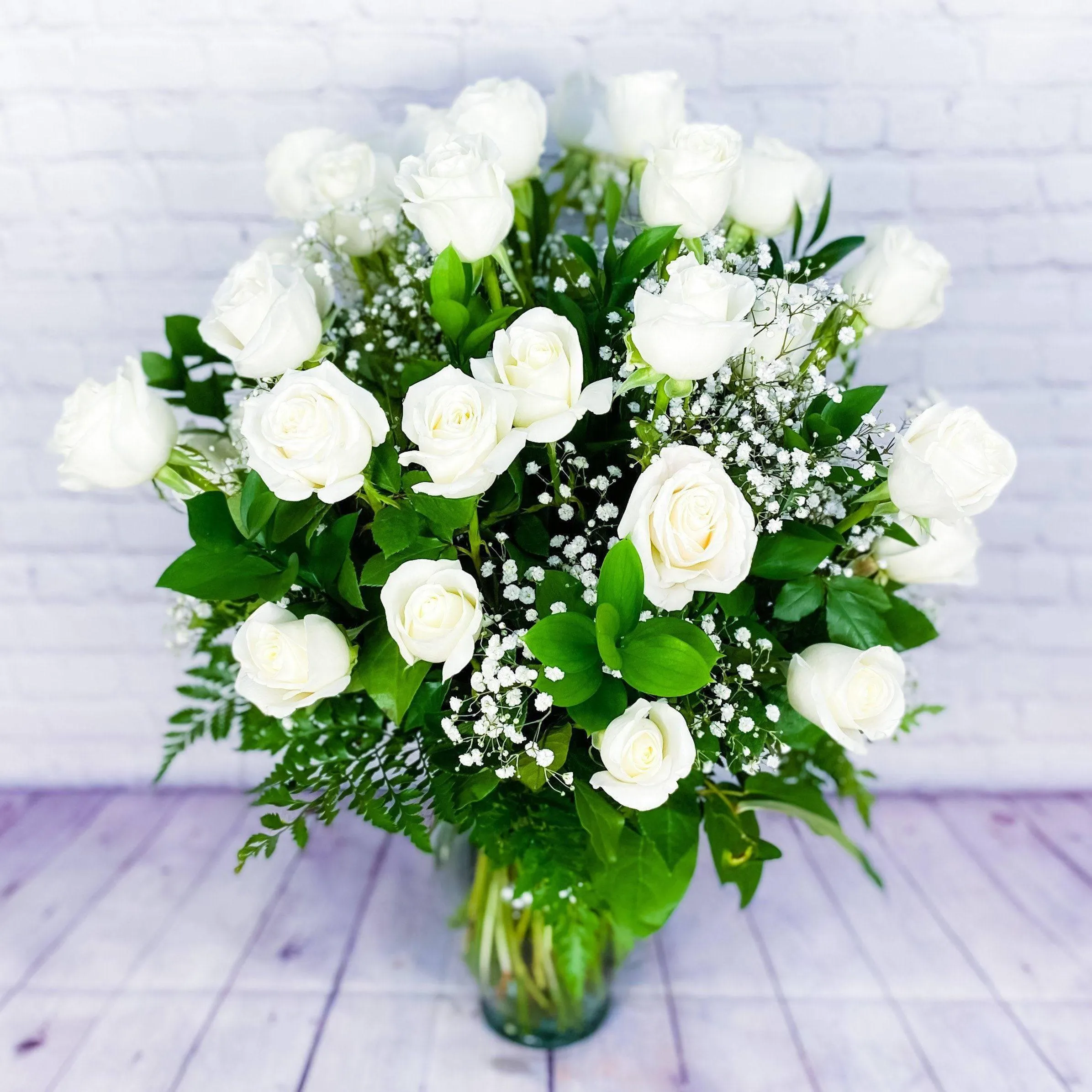 White Rose Bouquets, Premium Long Stem Rose
