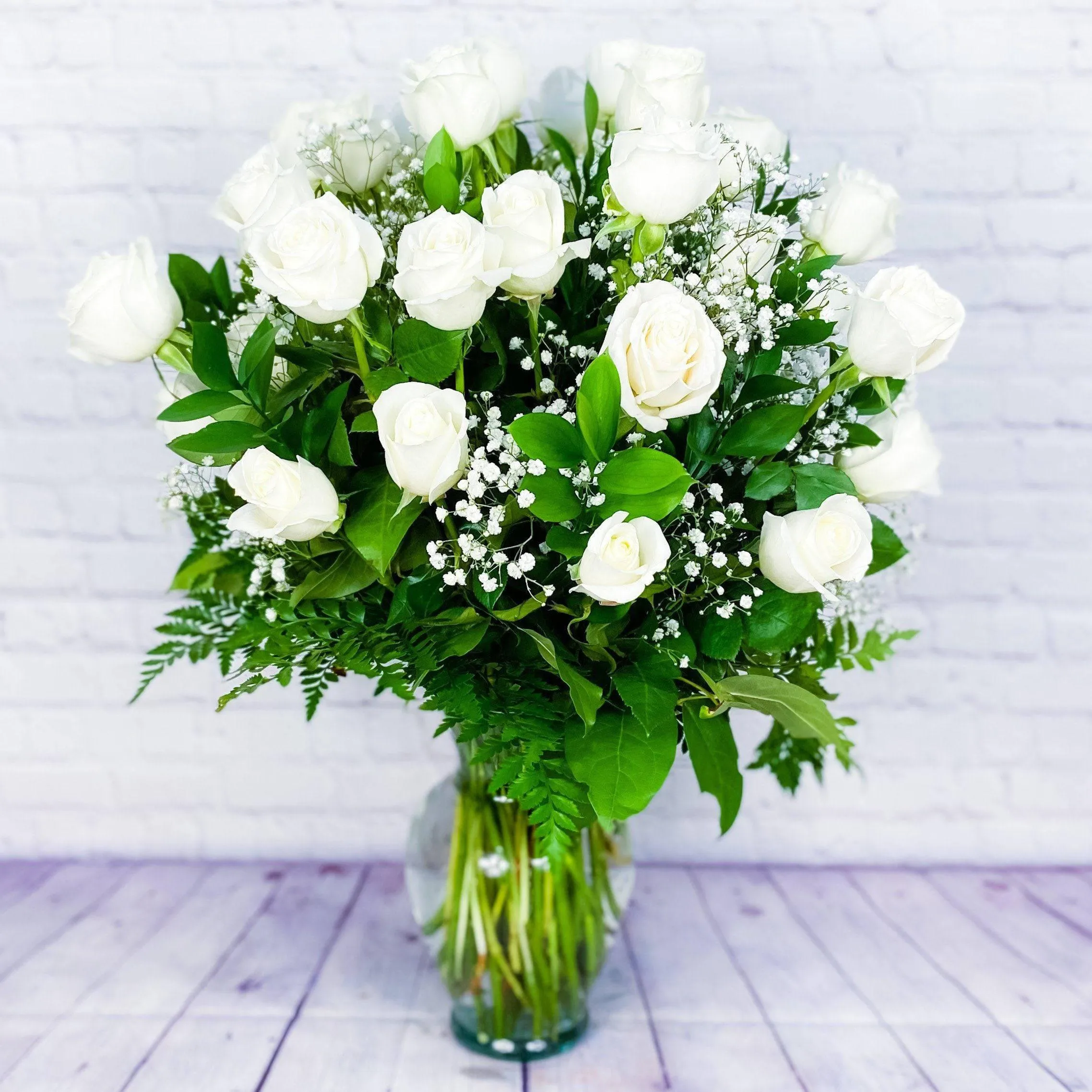 White Rose Bouquets, Premium Long Stem Rose