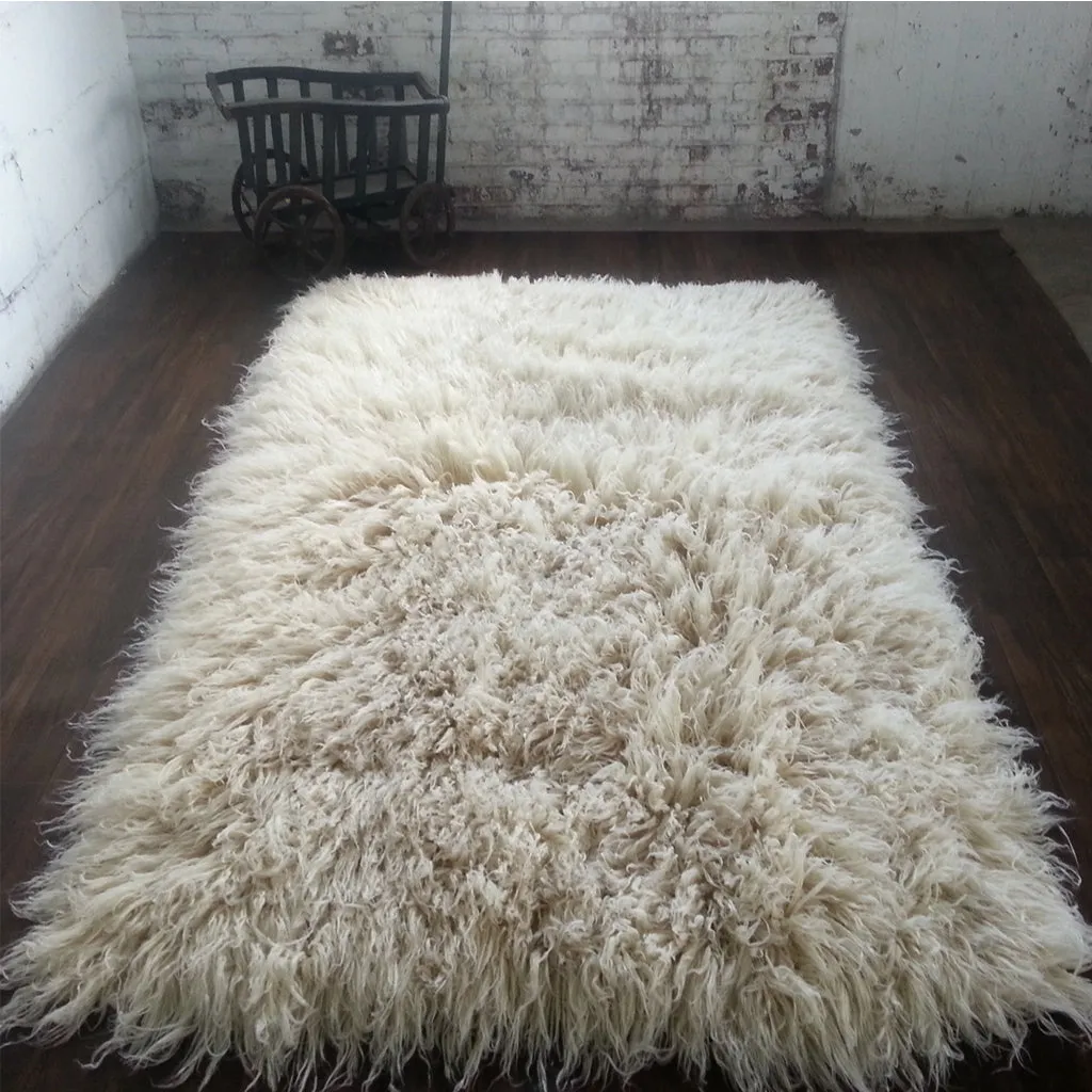 WILD AND GORGEOUS FLOKATI RUG | LONG 6" WOOL PILE | 6000 GRAM WEIGHT