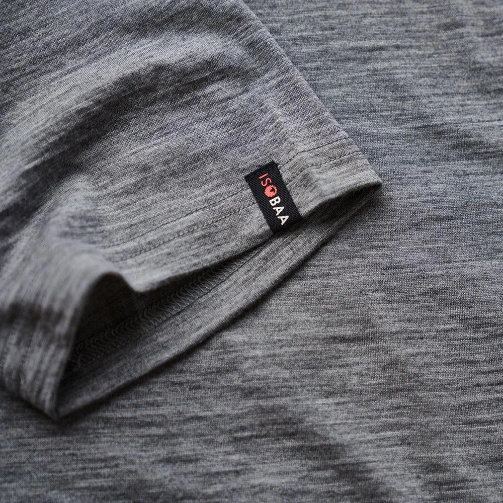 Womens Merino 150 Emblem Tee (Charcoal)