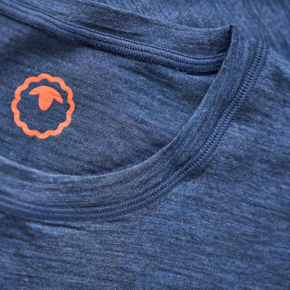 Womens Merino 150 Logo Tee (Denim)