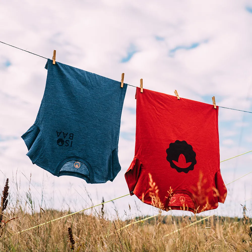 Womens Merino 150 Logo Tee (Denim)