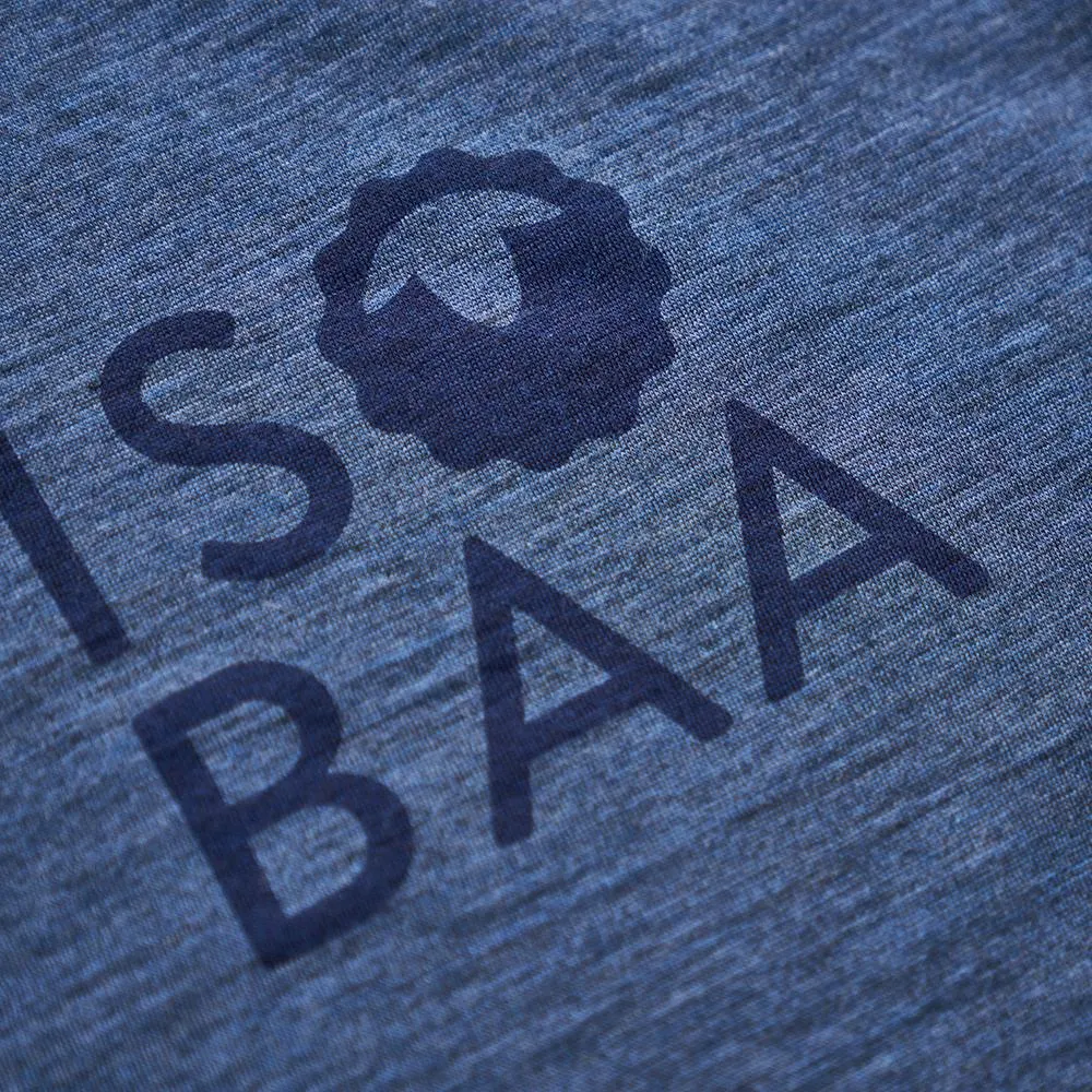 Womens Merino 150 Logo Tee (Denim)
