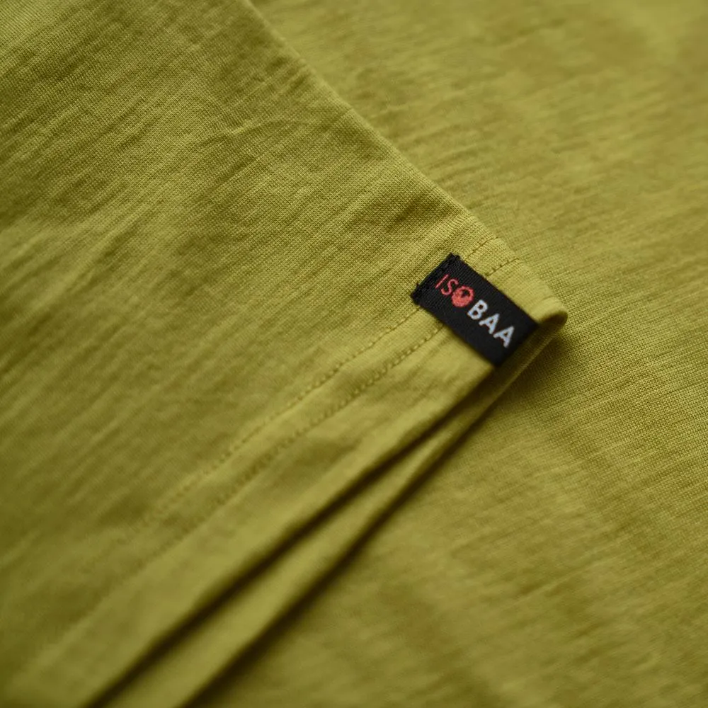 Womens Merino 150 Logo Tee (Lime)