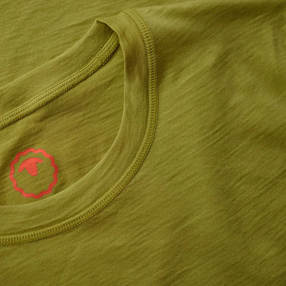 Womens Merino 150 Logo Tee (Lime)