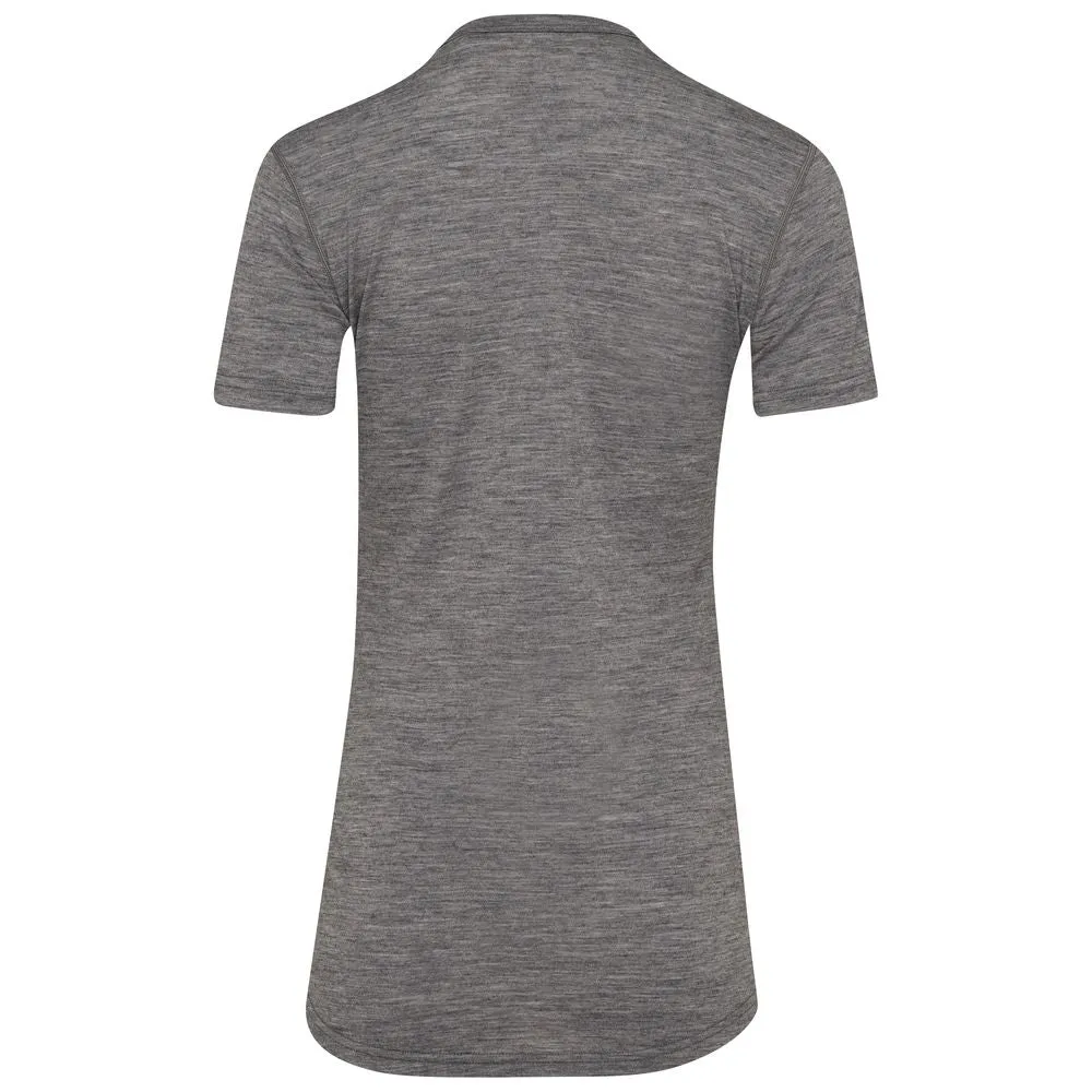 Womens Merino 150 Short Sleeve Crew (Charcoal)