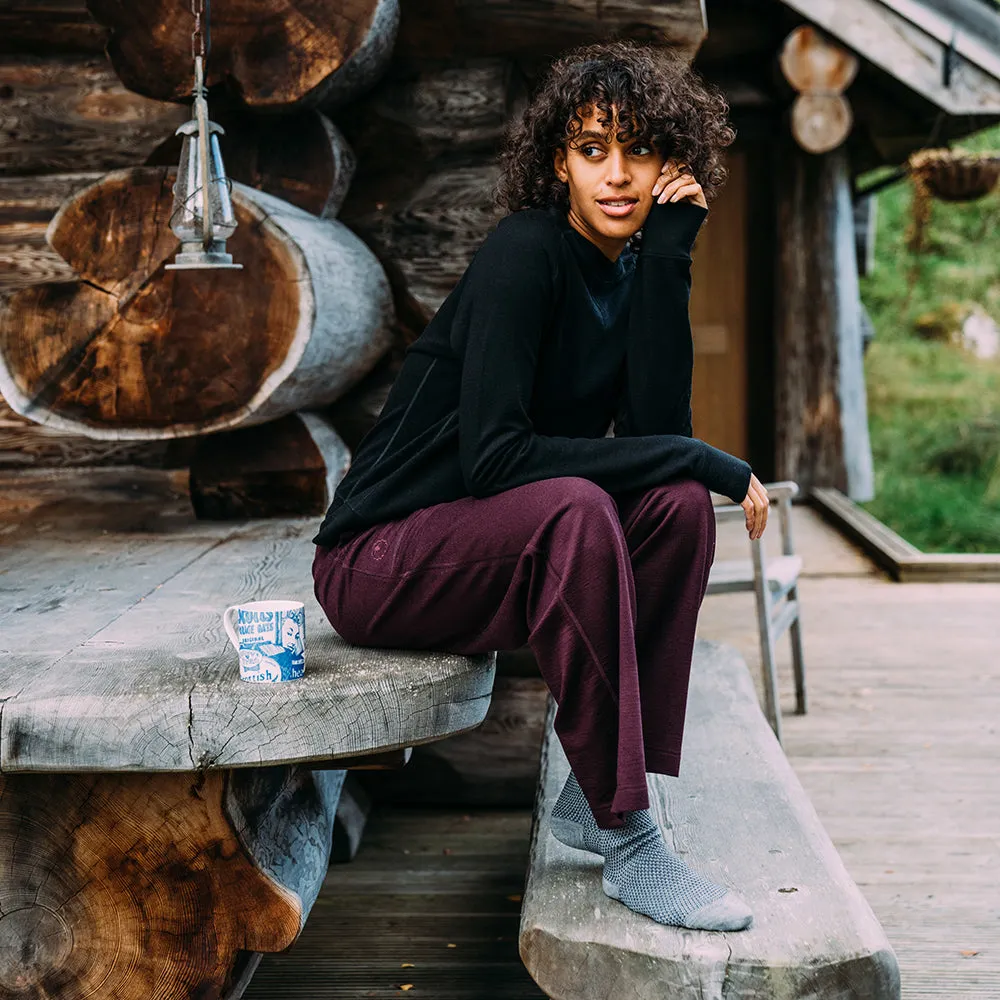 Womens Merino 260 Lounge Sweatshirt (Black)