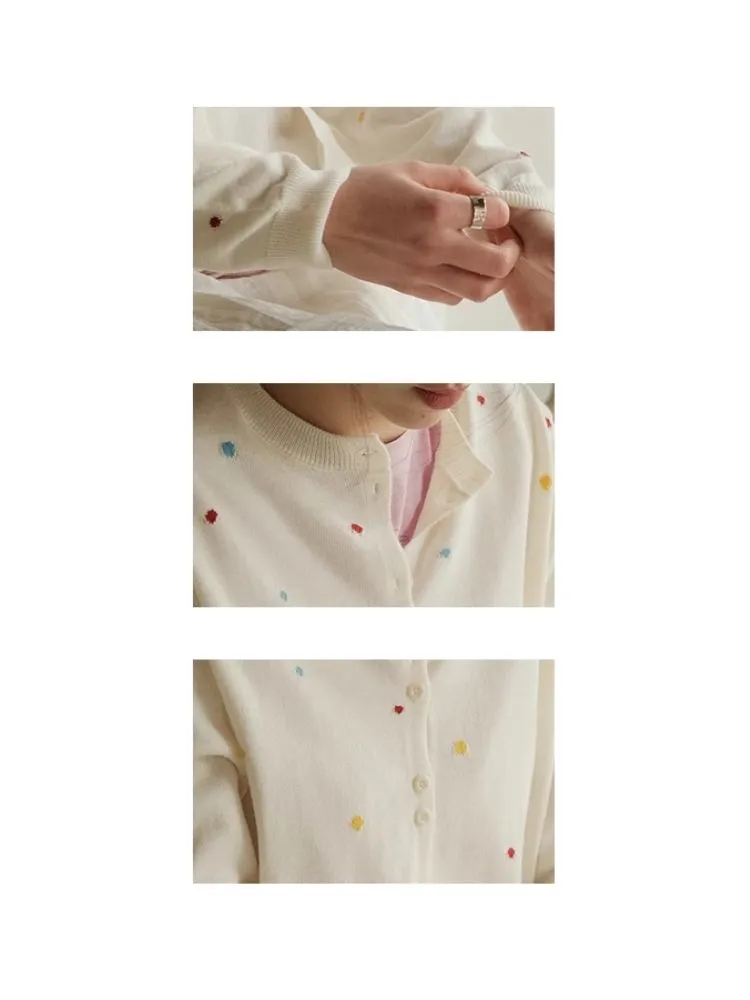 Wool Loose Beige Cardigan【s0000007494】